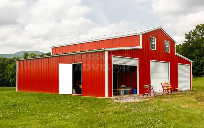 42x36x15 Carolina Metal Barn Front View