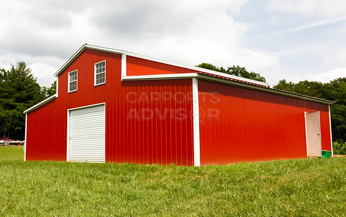 42x36x15 Carolina Metal Barn Side View