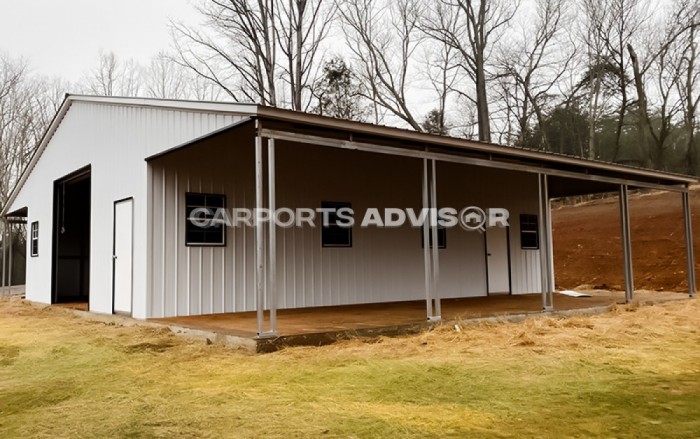 48x40x12_Continuous_Roof_Metal_Barn 2
