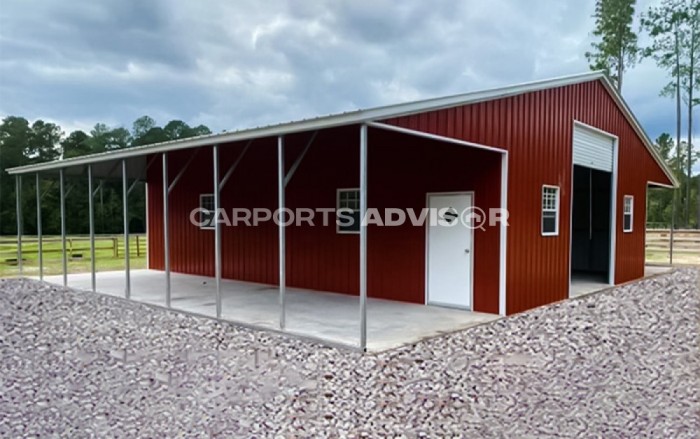 52x40x12_All_Vertical_Metal_Barn 2