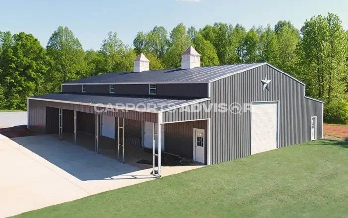 64’ x 60’ x 16’ Fully Enclosed Metal Barn