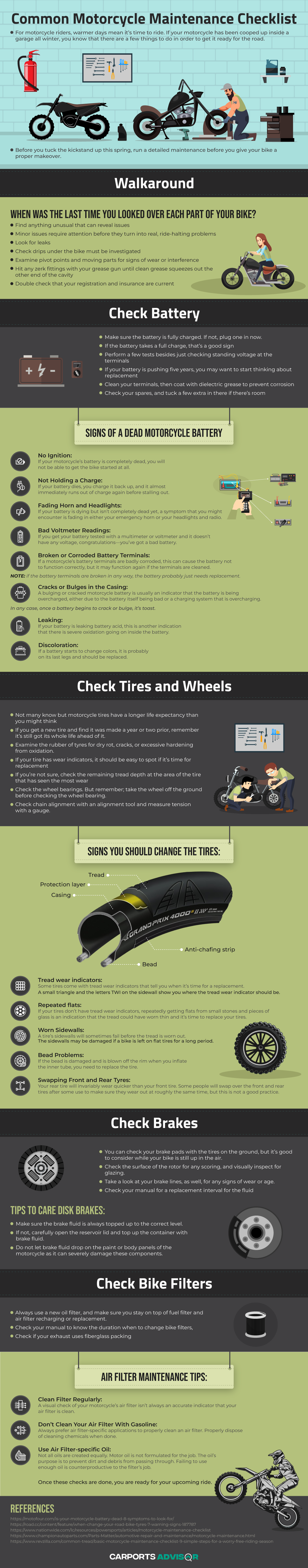 Common Motorcycle Maintenance Checklist