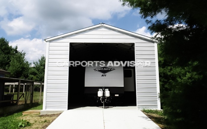 20x35x12 Rv Garage Front View