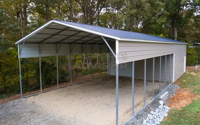 20'x 50'x10' Utility Metal Carport