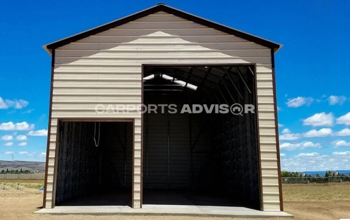 24x41x15 Fully Enclosed Metal Garage Workshop