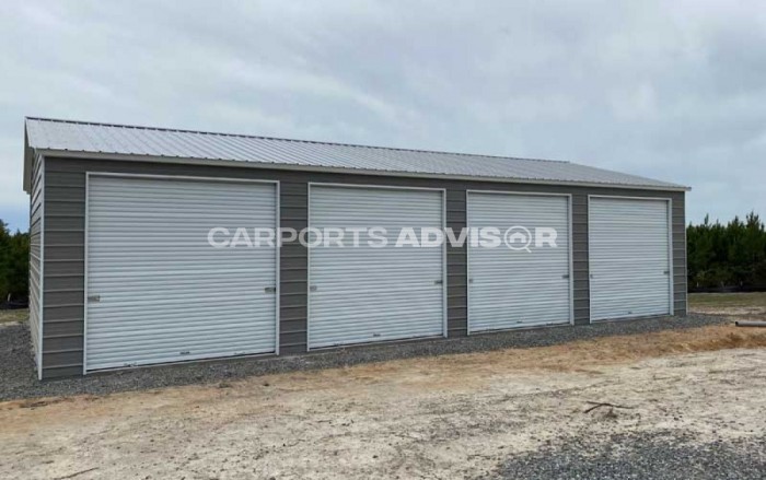 26x40 side entry metal garage