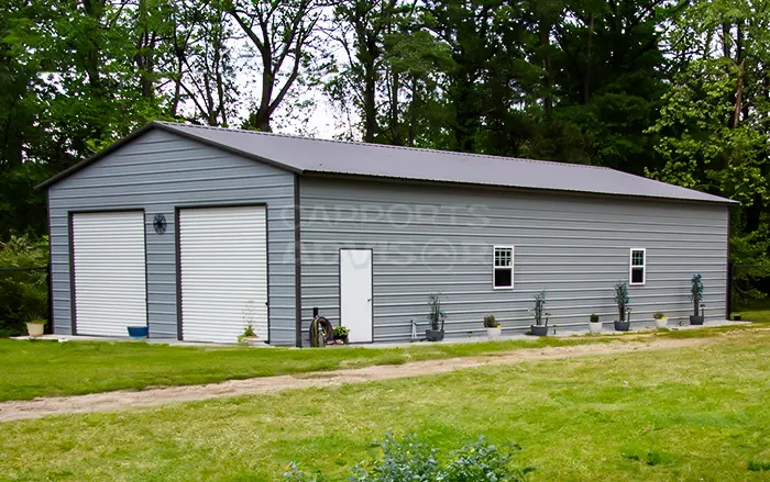 26x40x10 Metal Garage Right Side View