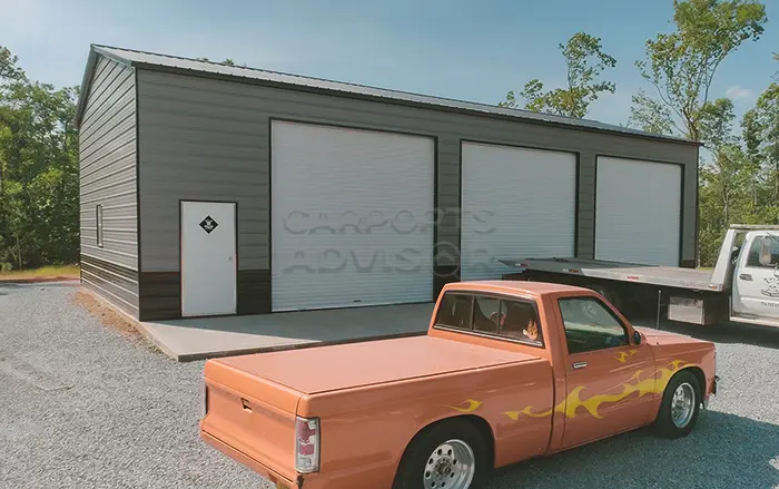 26x50x16 Three Car Metal Garage