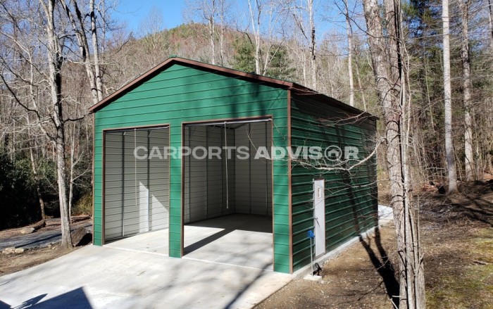 30x35x14 Fully Enclosed Metal Garage