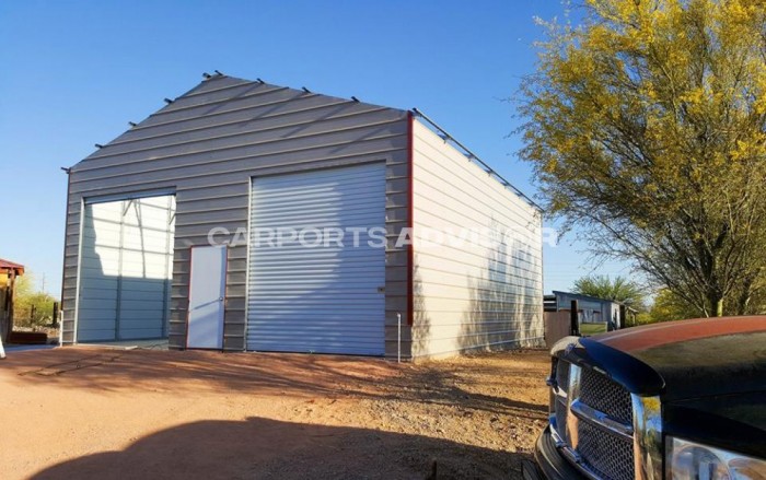 30x36x12 Vertical Roof Metal Garage