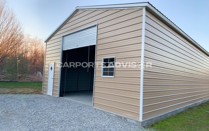 30x40x12 Enclosed Metal Garage