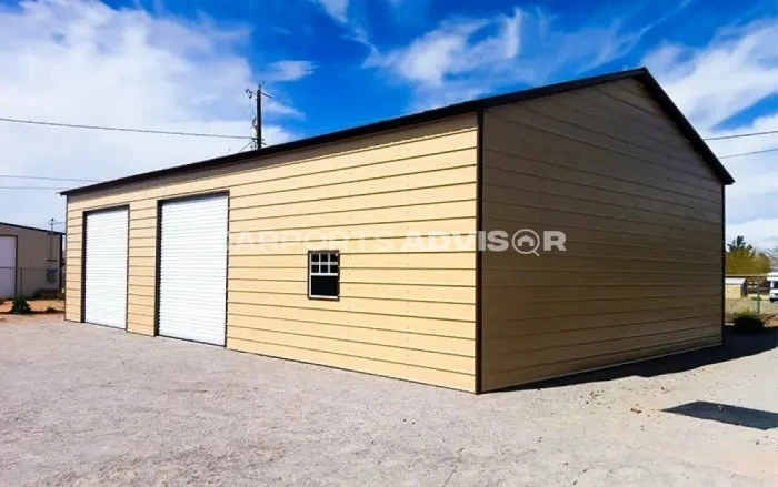 30x51x12 Steel Garage Workshop Side View