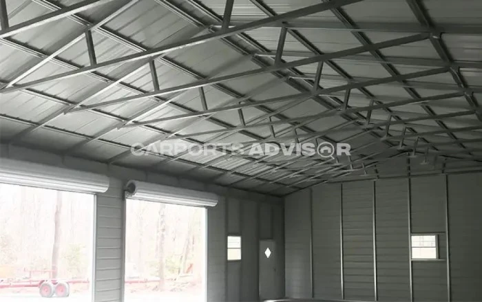 30x60x12 Vertical Roof Three Car Garage