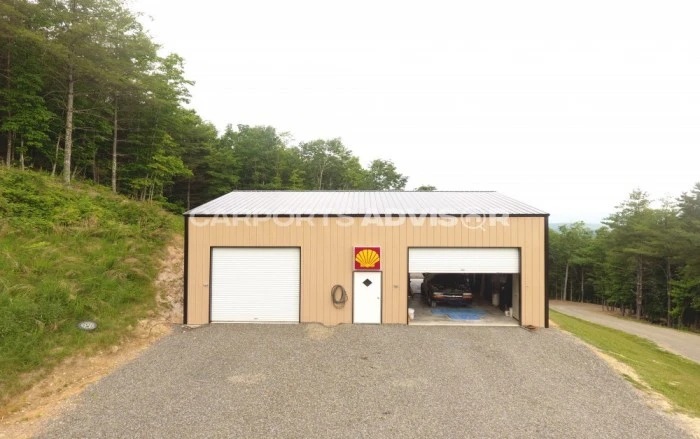 36x40x14 All Vertical Side Entry Metal Garage Front View.jpeg