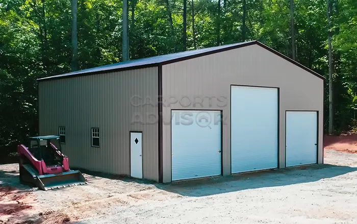 38x40x14 All Vertical Steel Garage