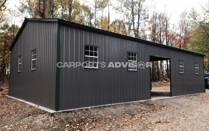 40x60x12 All Vertical Fully Enclosed Workshop