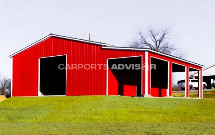 42x35x12 Lean To Metal Garage