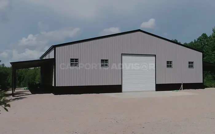 60x68x16 Commercial Steel Building Front