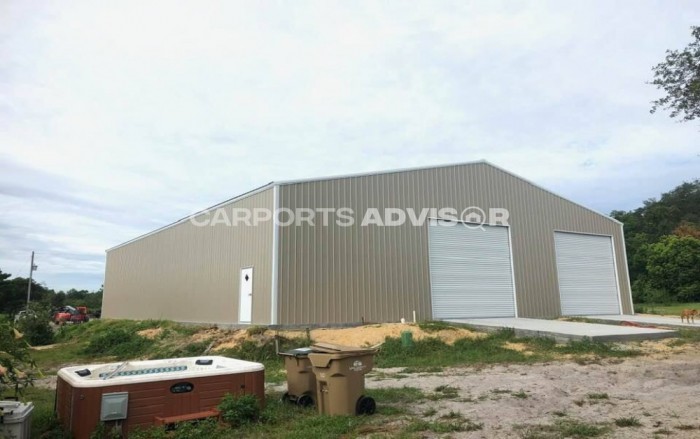 60x80x16 All Vertical Commercial Garage Front View