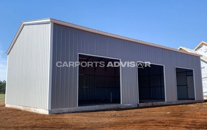 30' x 50' x 12' All Vertical Side Entry Metal Garage