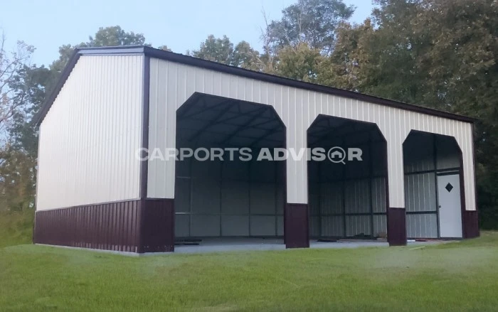 30' x 50' x 12' Triple Wide Metal Garage