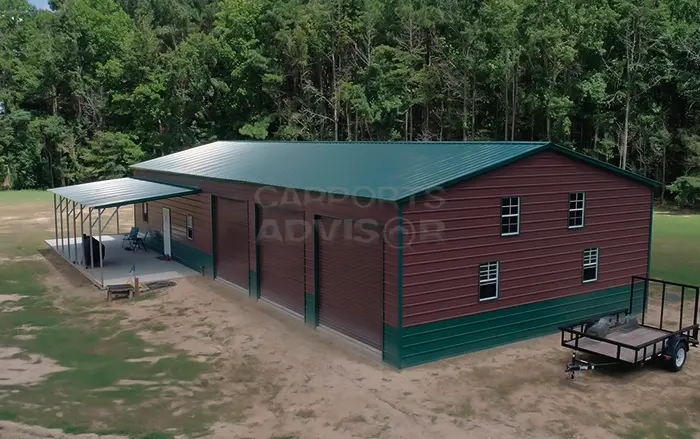 30' x 71' x 12' Metal Building With Lean To