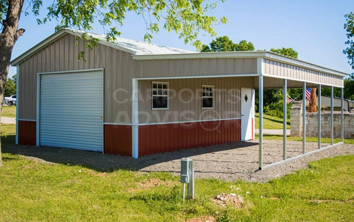 18′ X 26′ X 10′ All Vertical Two Tone Metal Building