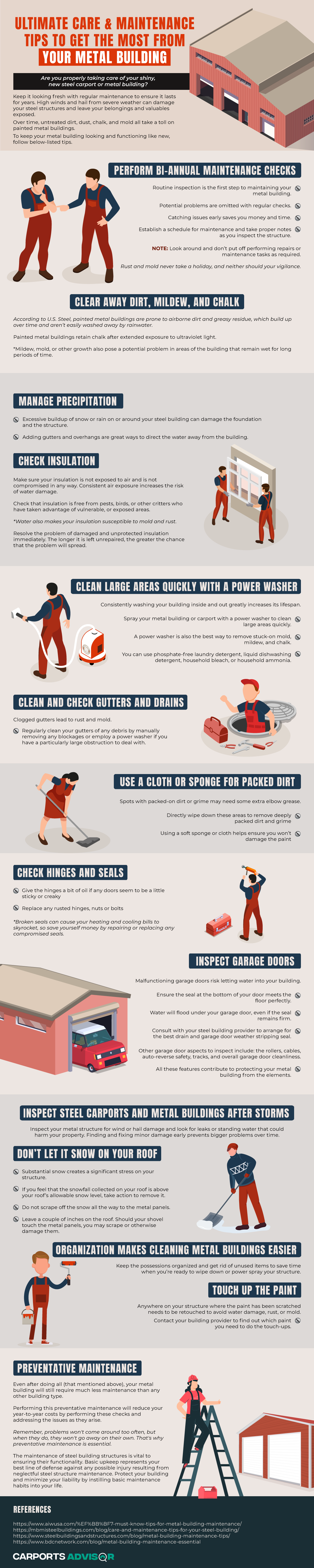 ultimate care and maintenance tips infographics