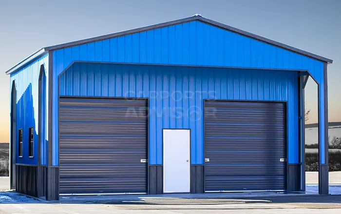 30' x 24' x 14' Steel Building With Wainscot
