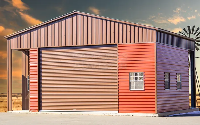 30' x 25' x 14' Two Tone Steel Building