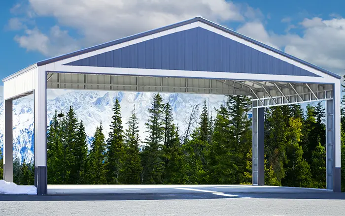 40' x 24' x 14' Two Tone Metal Carport