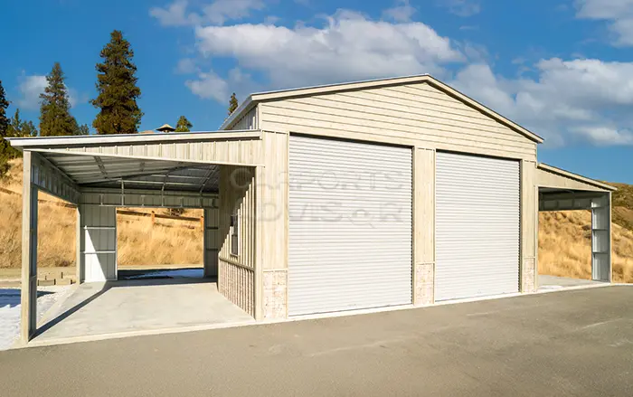 50' x 27' x 14' Metal Building with Wrap Around Porch