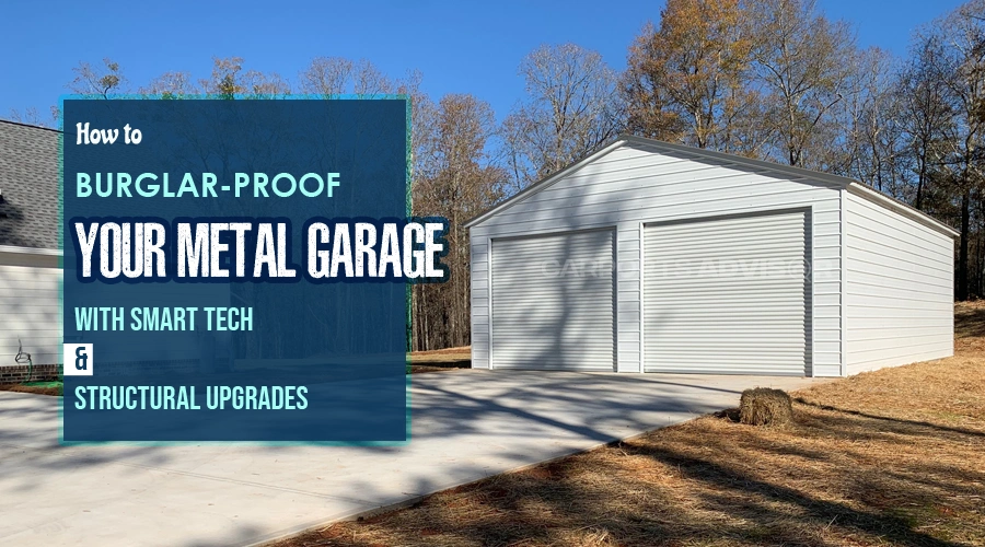 Secure Metal Garage with Smart Tech